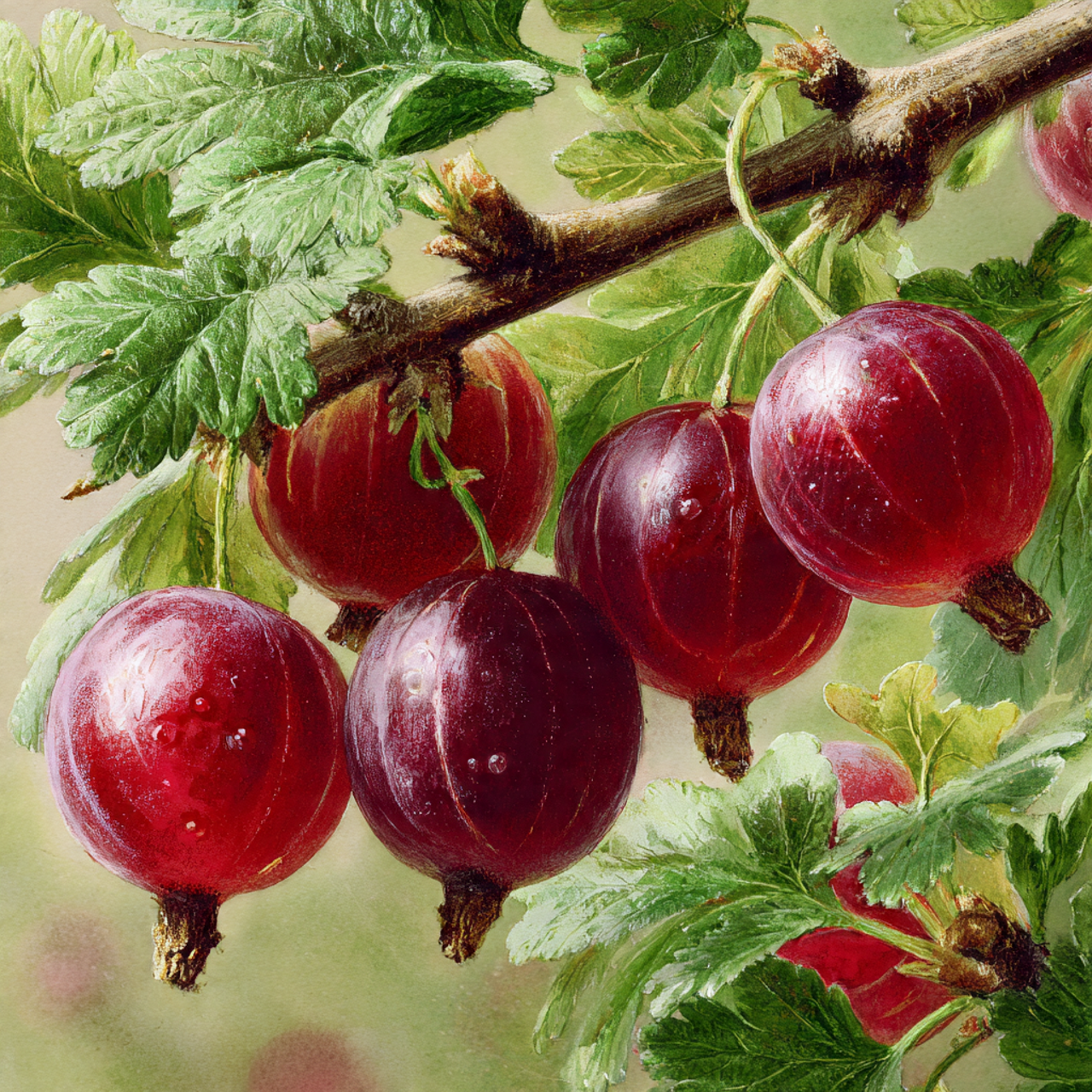 Stachelbeere „Hinnonmäki“ Ribes uva-crispa