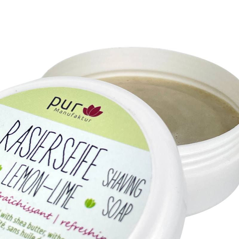 Rasierseife Zitrone-Limette - mit Bio-Sheabutter, 85 g – Bild 2