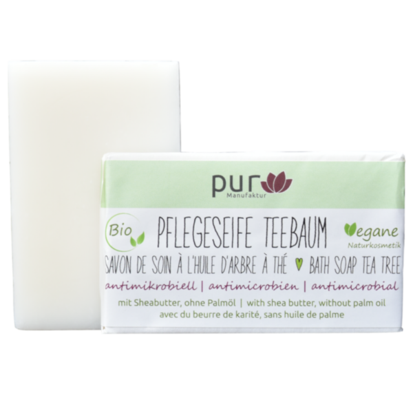 Pflegeseife Teebaum - mit Bio-Sheabutter, 100 g