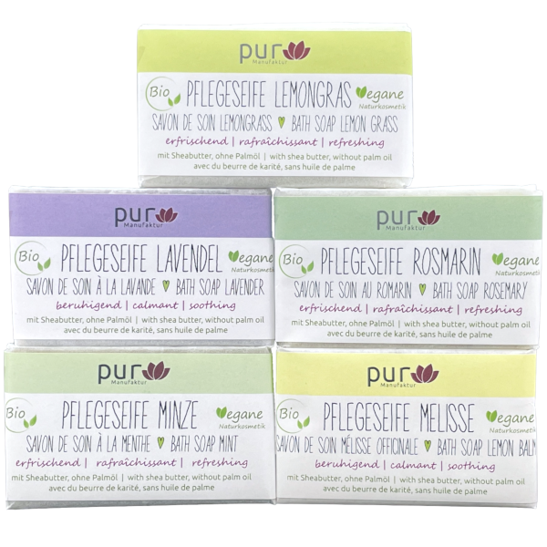 5er-Pack Pflegeseife mit 5 x 100 g Naturseife versch. Sorten nach Wahl