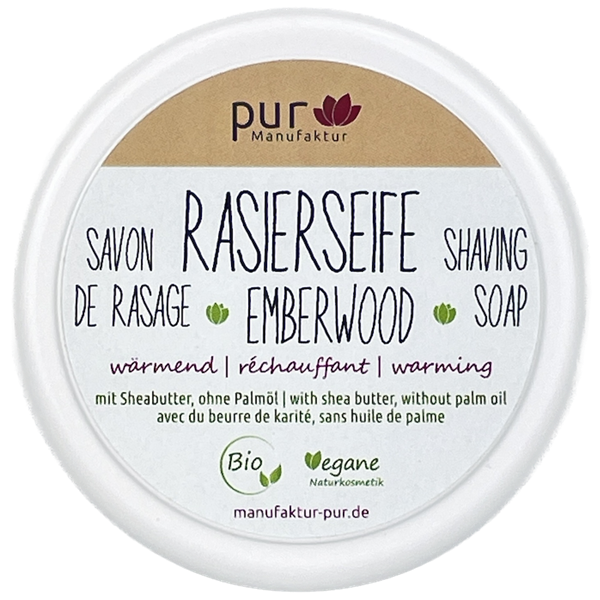 Rasierseife Emberwood – mit Bio-Sheabutter, 85 g