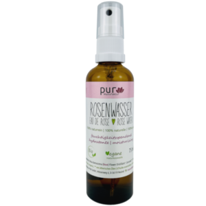 75 ml Rosenwasser bio 100% naturreines Rosen-Hydrolat in Glasflasche