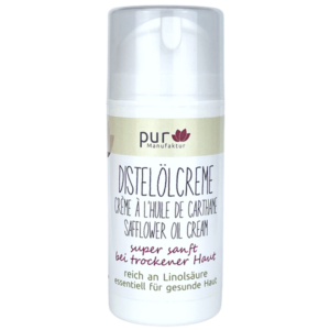 Distelölcreme, ohne Duft, 100 ml, für empfindliche und trockene Haut