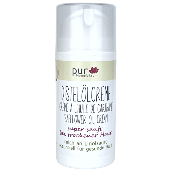 Distelölcreme, ohne Duft, für empfindliche und trockene Haut, 100 ml